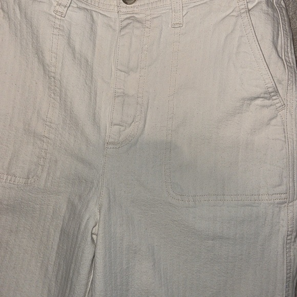 WOMENS MADEWELL BAGGY WIDE LEG PANTS SIZE MEDIUM COLOR CREAM - Picture 5 of 5